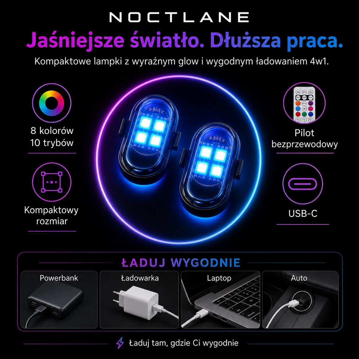 Premium Oświetlenie Ambient do samochodu